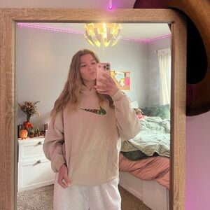 Embroidered Nike bear and tree sweatshirt custom